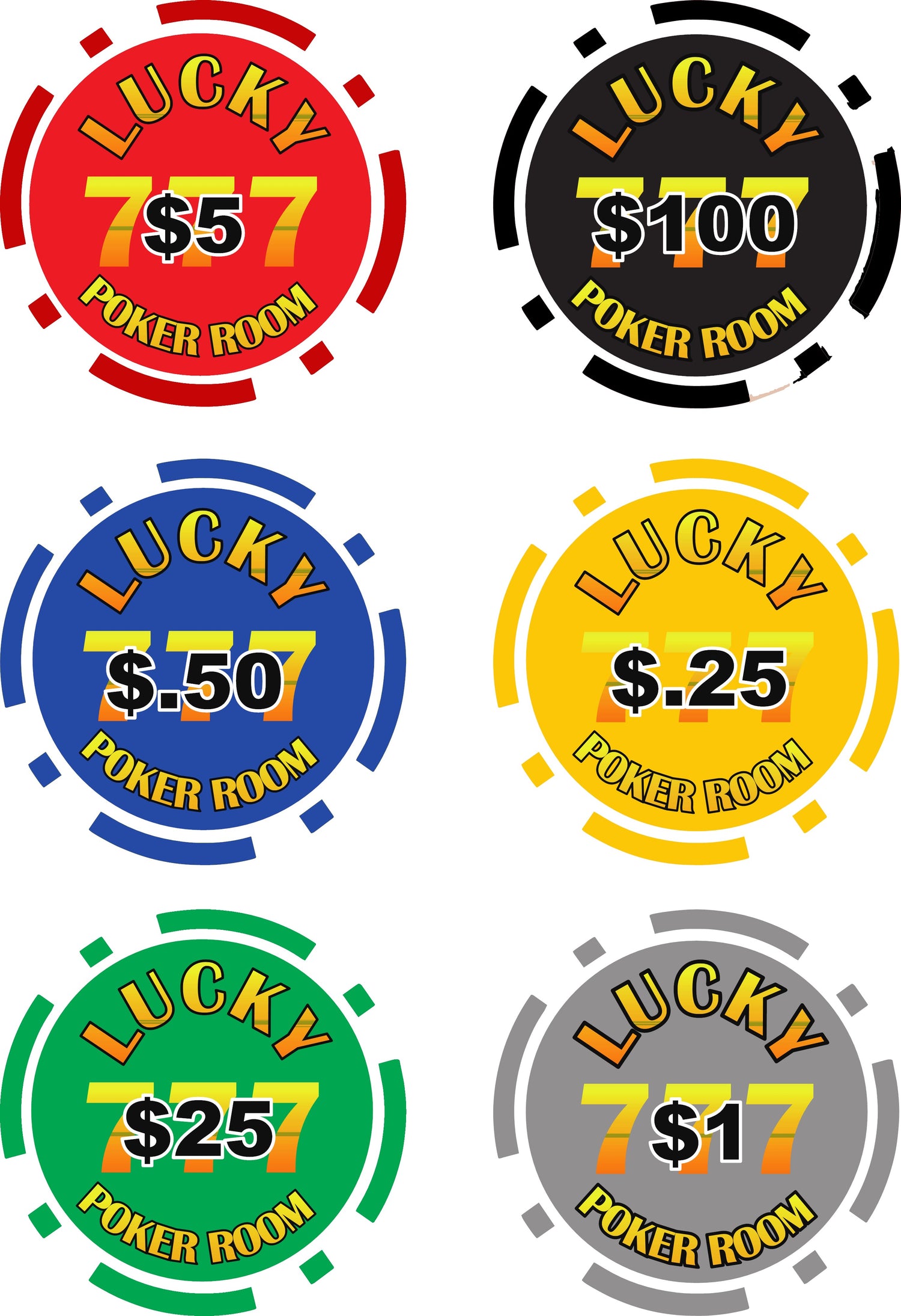 Low Denomination Poker Chips & Custom Sets
